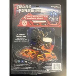 Transformers 2007 Pop-up Activity Place Mats 4 car Bumblebee Paper Art decor‎